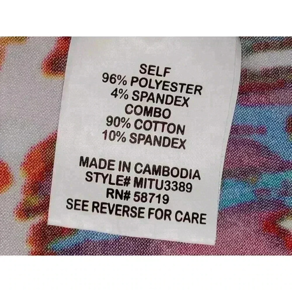 Notations Women's Rainbow Blouse Top  Size L Flowy BATWING Shirt Layered - Picture 8 of 11